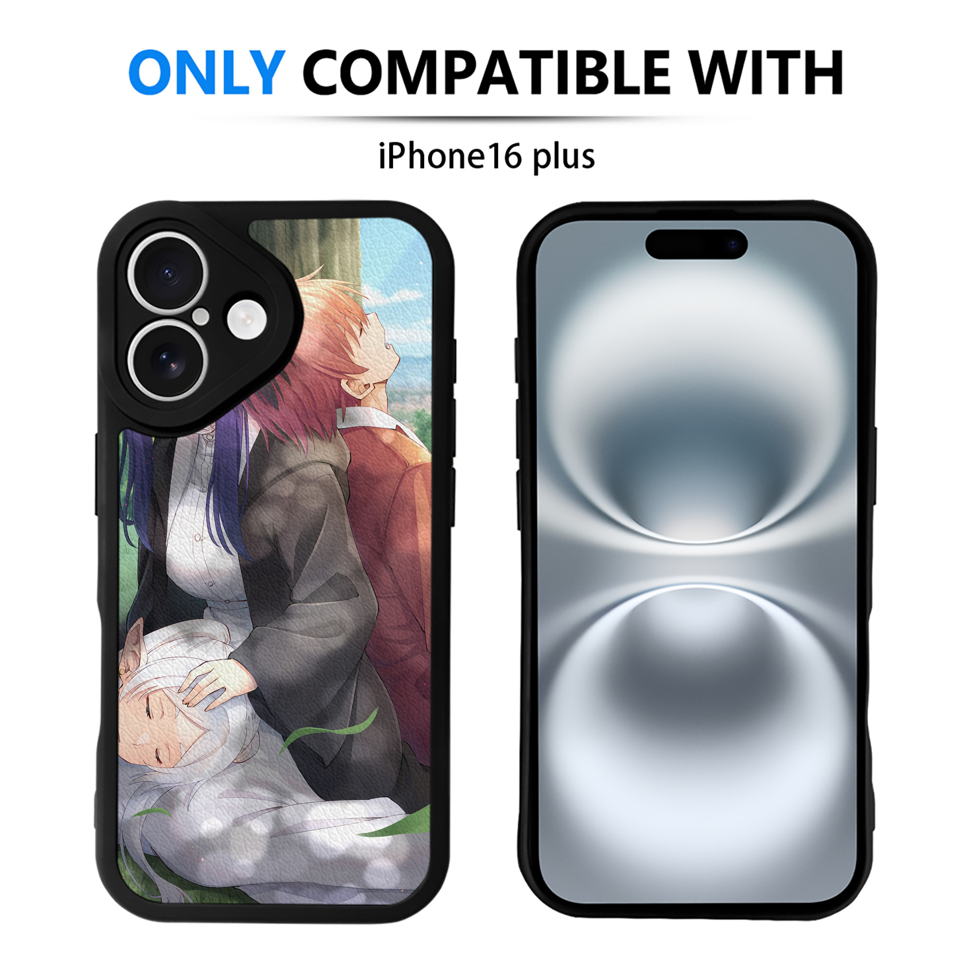 （画像用） 葬送のフリーレン Frieren 【iPhone 16シリーズ対応】シリコンスマホケース（レザー調） 材質：シリコン